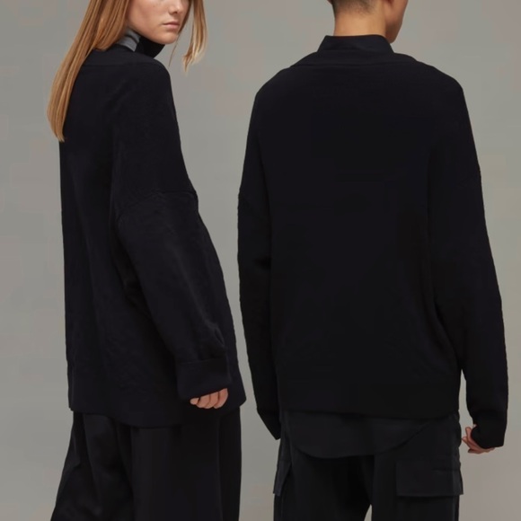 A Y-3 CARDIGAN WITH ASYMMETRICAL KNIT PATTERNS. - Picture 2 of 14